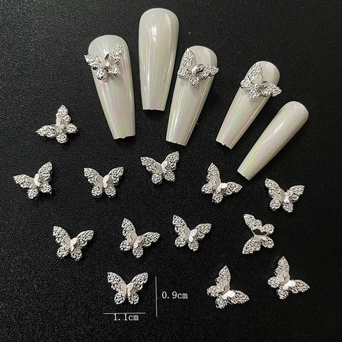 10 Pzs Arte De Uñas 3d Moño Piedras Estilo Francés