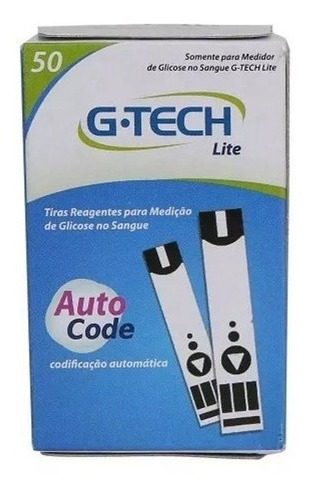 Imagem 3 de 4 de 50 Tiras Reagentes G-tech Free Lite Teste De Glicemia