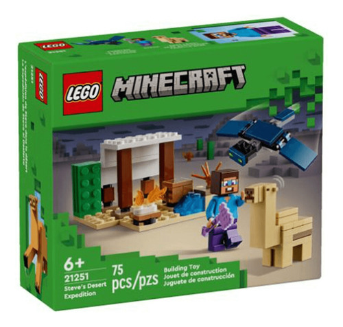 Lego Minecraft 21251 Expedição Do Steve Ao Deserto 75 Peças