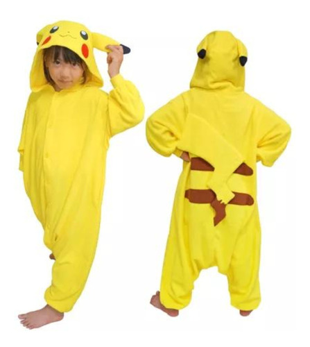 Pijama Disfraz Polar Para Niños Diseño De Pikachu