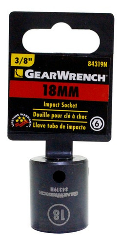 Dado Impacto 3/8 De 6pts  De 18mm Gearwrench 84319n