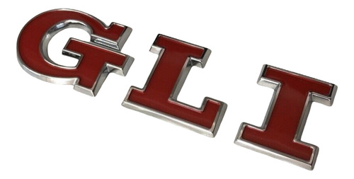 Emblema Original Volkswagen Gli Rojo/cromo Trasero Adherible