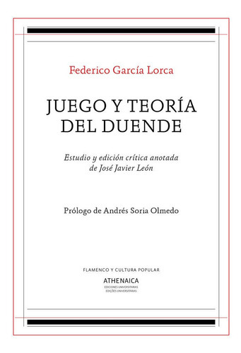 Juego Y Teorãâa Del Duende, De García Lorca, Federico. Editorial Athenaica Ediciones Universitarias, Tapa Blanda En Español