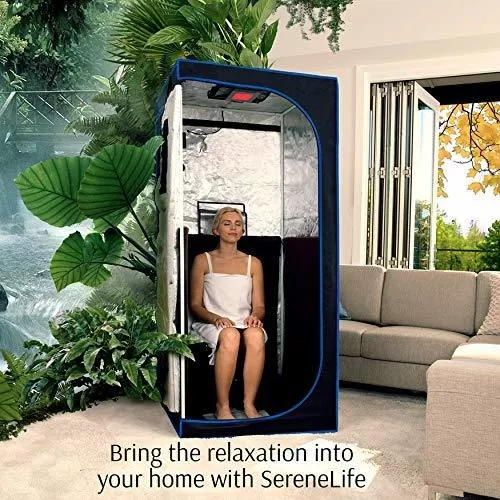  Simivol Sauna infrarroja para el hogar, sauna portátil para el  hogar, tienda de campaña de sauna personal, spa en casa infrarroja, sauna  para una persona con almohadilla térmica para pies y