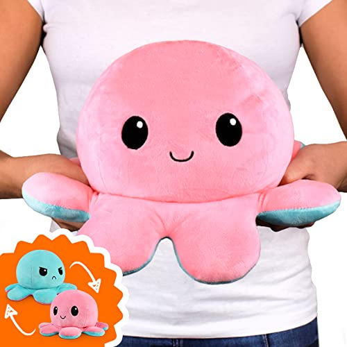 Teeturtle - Peluche De Gran Pulpo Reversible, Original, Dis.