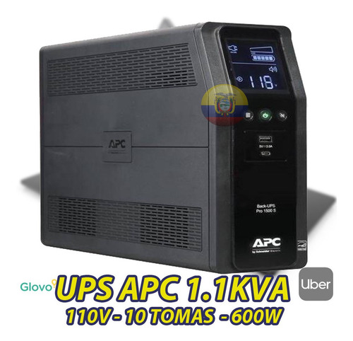Ups Apc Br1100m2-lm 1.1kva 1100va 600w 120v 10 Tomas Lcd Usb