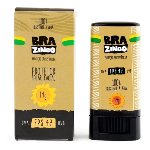 Protetor Solar Facial Brazinco FPS 47 Resistente à Água 14g