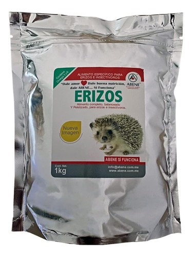 Abene Alimento Erizos 1 Kg Completo, Balanceado Y Peletizado