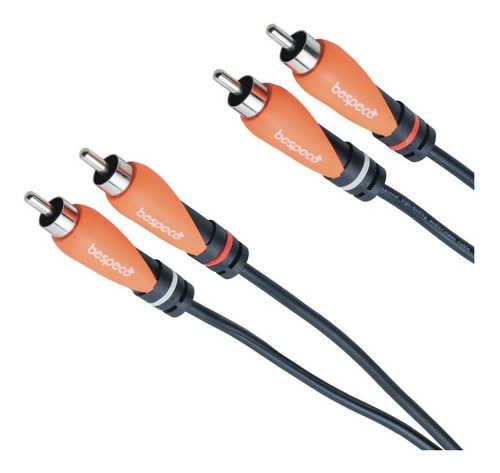Imagen 2 de 4 de Cable Bespeco 2x Rca A 2x Rca Macho 1.80 Mts Sl2r180 Italia