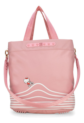Pañalera Tote Oe X Hello Kitty Grande Rosa Grande
