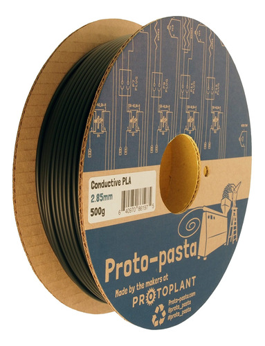 Proto-pasta Cdp12805 Composite Conductive Pla, 0.110 Pulgada