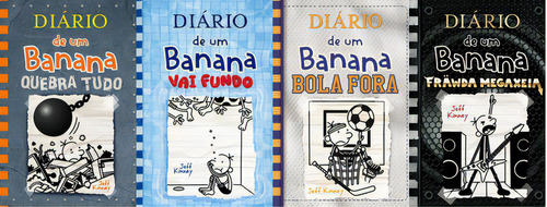 Diário De Um Banana Volumes 14, 15, 16 E 17 - Capa Dura, De Jeff Kenney. Editora V & R, Capa Dura Em Português, 2022