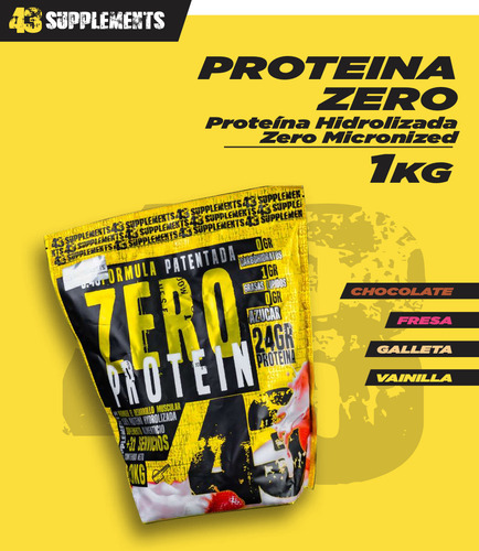 Proteína Hidrolizada Zero Carbohidratos 43 Supplements 1kg