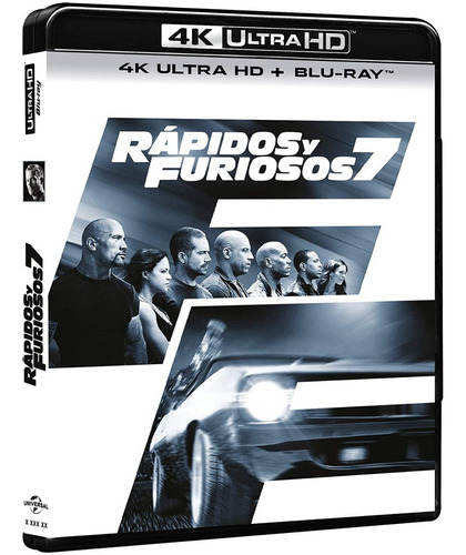 Rapidos Y Furiosos 7 Vin Diesel Pelicula 4k Uhd + Blu-ray