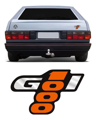 Adesivo Gol 1000 Emblema Traseiro Laranja E Preto Volkswagen