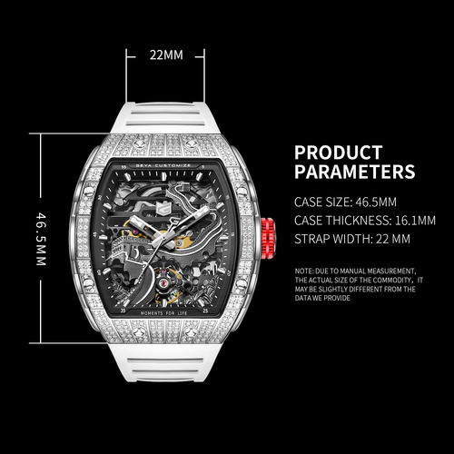 Reloj Redhai Automatic Mechanical Skeleton 50 M Resistente A