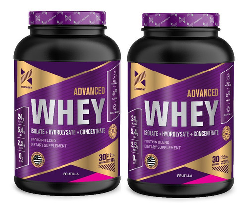 Combo X 2 Unidades Advanced Whey Protein Xtrenght - 907g C/u