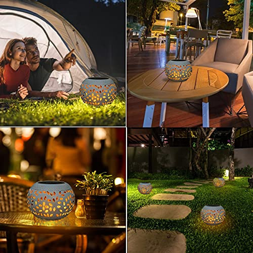 Linterna De Mesa Solar Exterior Impermeable - Juego De 2 Luc