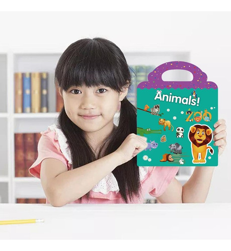 . Libros De Pegatinas De Animales Reutilizables