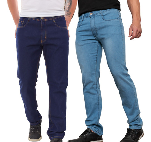Kit 2 Calças Masculina Jeans Básico Olimpio E Theo