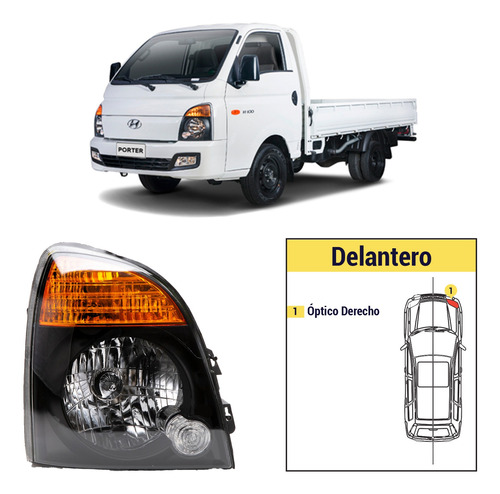 Óptico Derecho Hyundai Porter / H100 2014 - 2019