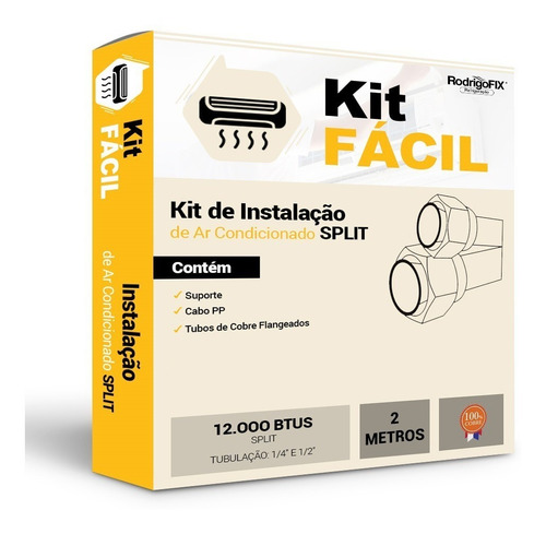 Kit Instalação Ar Condicionado Split 12.000 Btus 2 Metros