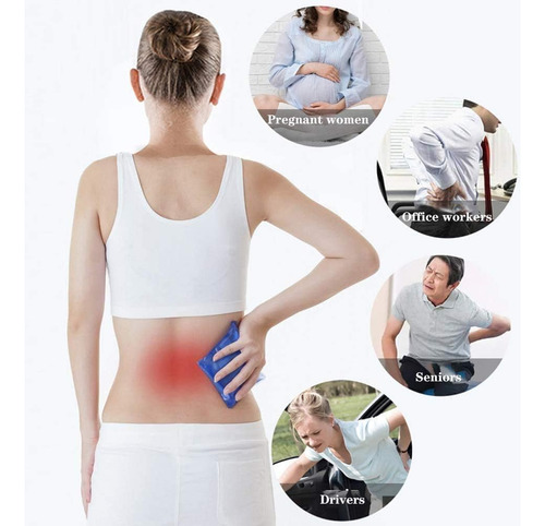 Almohada Lumbar Ergonómica Espuma Viscoelástica Azul