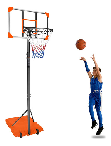 Portable Basketball Goal System With Stable Base And Wheels,