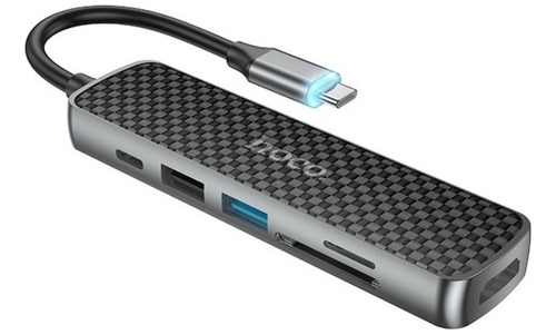 Hub Hoco Hb24 Multifunción 6 En 1 Usb-c 4k Carga Rápida