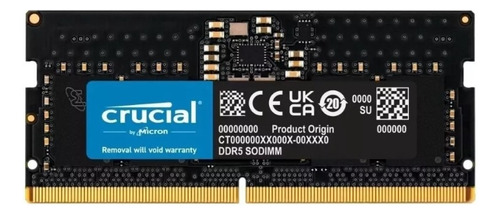 Memoria Ram Crucial 16gb Ddr5 5200mhz Sodimm Ct16g52c42s5