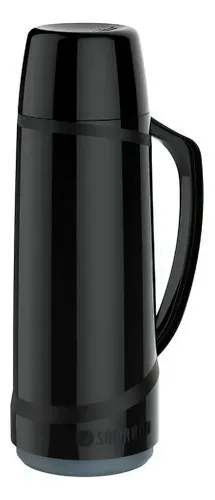 Garrafa Térmica Cristal 1 Litro Preta Soprano