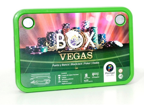 Juego De Mesa Box Las Vegas Poker - Dados - Blackjack - Punt