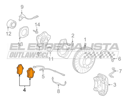 Pastilla De Freno Delantera Porsche Carrera 911 2003