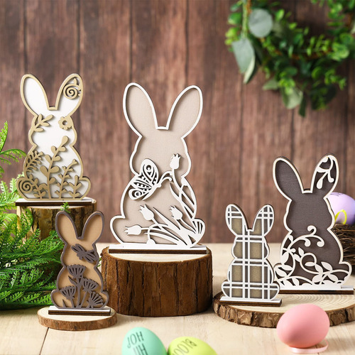 5 Letreros De Madera Para Decoracin De Pascua, Decoracin De