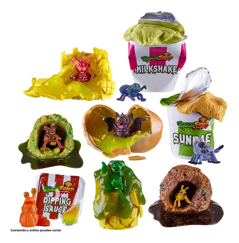 Terror Fried Cubeta 8 Pack Barf Bucket 8p Playset Bandai Nude