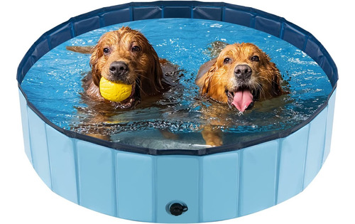 Alberca Plegable Piscina Perro Mascota Bañera Baño 120x30 Cm