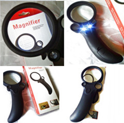 Lupa Magnifier Para Lectura Escritorio Oficina Con Luz Led 