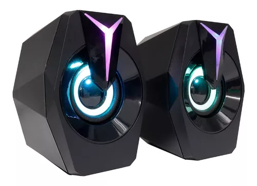 Parlantes Altavoces Para Pc Usb Diseño Gamer Luces Rgb 6w