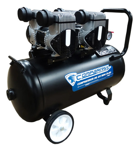 Compressor Odonto Isento Óleo 50litros 10pcm Transf 127-220v