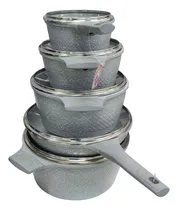 Comprar Ollas Suprema Granito 10 Piezas Con Revestimiento En Mármol