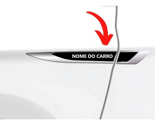 Par De Aplique Lateral Corolla 2015/2019 Emblema Resinado