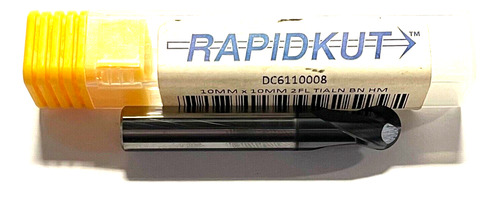 Rapidkut 10mm Carbide Ball Nose End Mill Tialn Coated 2  Ssf