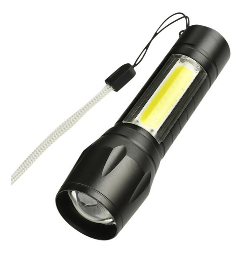 Linterna LED USB, potente zoom, luz estroboscópica, función de lámpara