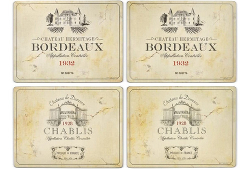  Manteles Individuales Vin De France Collection  Juego ...