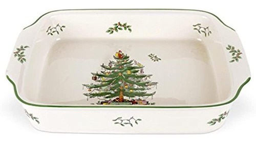 Spode Christmas Tree Rectangular Handled Dish