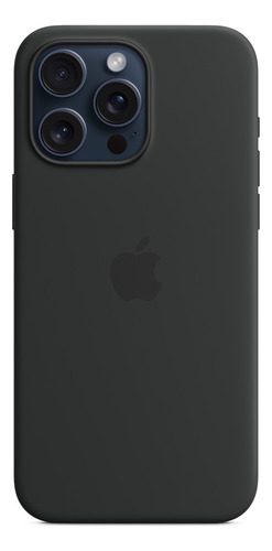 Funda De Silicona Apple Magsafe iPhone 15 Pro Max Color Negro