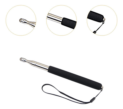 Telescópico Maestro Hand Pointer Retráctil Negro