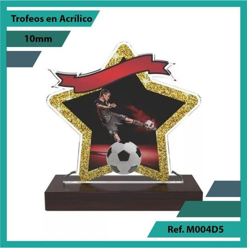 Trofeos En Acrilico De Futbol Ref. M004d5