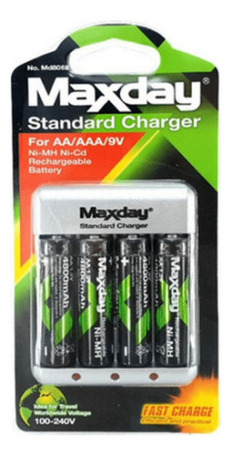 Cargador De Baterias Recargables Multiple Incluye X4 3600mah