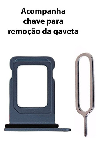Bandeja Gaveta Chip Slot Sim Card Compatível iPhone 14